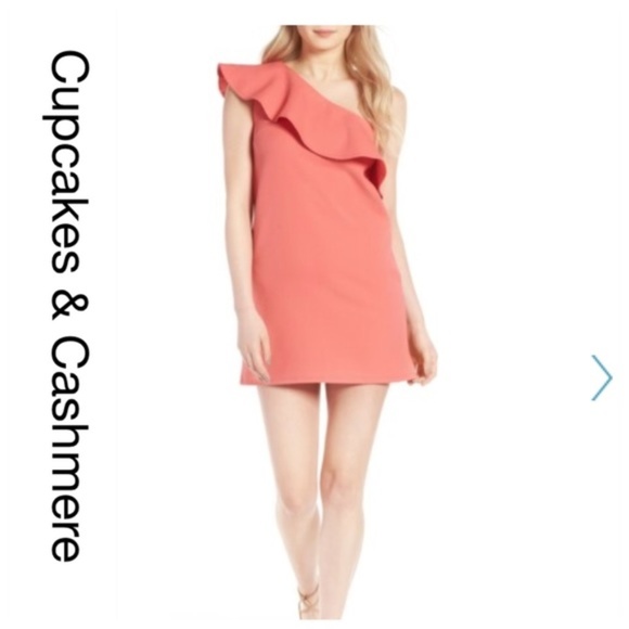 Cupcakes  & Cashmere Dresses & Skirts - 💕SALE💕Cupcakes & Cashmere Ruffle One-Shoulder